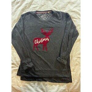 Royce Brand Women’s XL Gray Crewneck Pullover Sweater Christmas Reindeer